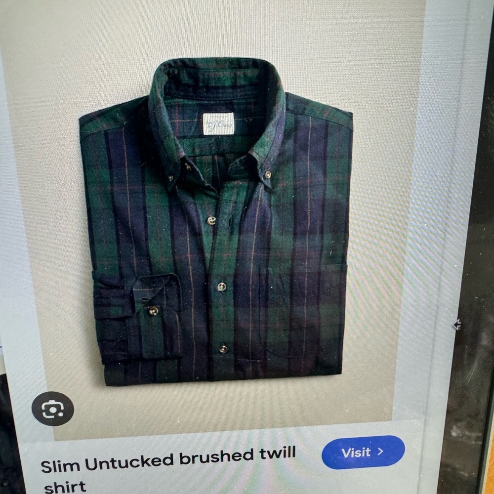 Jcrew slim brushed twill shirt medium